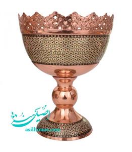 کاسه آجیل خوری لب کنگره 26 سانتی خاتم