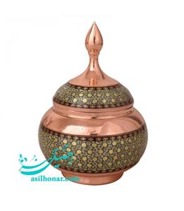 قندان خاتم کوبی سایز 2 خورشیدی سبز