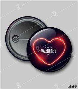 پیکسل طرح قلب نئونی valentine