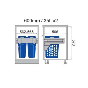 سبد البسه رخت چرک یونیت 60 کد 9152 ملونی