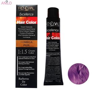 رنگ مو رنوال شماره 5.20 حجم 150 میلی لیتر رنگ شرابی بادمجانی متوسط