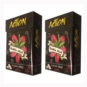 آدامس بدون قند اکشن با طعم بابل مینت بسته 2 عددی