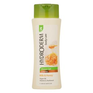 شامپو بدن کرمی با رایحه شیر و عسل هیدرودرم 250 میلی لیتری