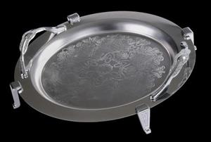 سینی استیل کروپ ست پایه دار کد 2622