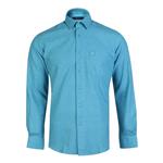 پیراهن مردانه آستین بلند پشمی ساده آبی فیروزه ای  42900242