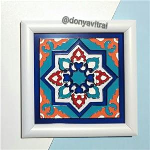 تابلو ویترای طرح کاشی سنتی