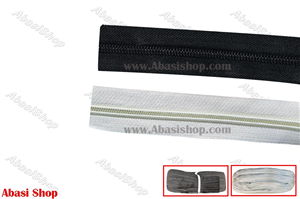 زیپ طاقه رنگ سفیدیامشکی (یک طاقه)