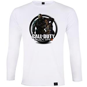 تیشرت آستین بلند مردانه 27 طرح CALL OF DUTY کد J04 رنگ سفید