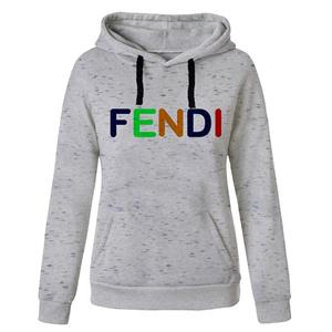 هودی زنانه طرح FENDI کد MR16 رنگ طوسی روشن