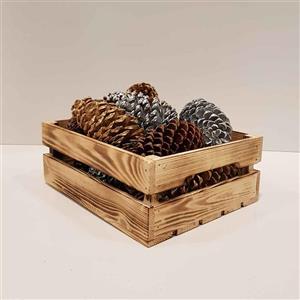 جعبه چوبی طرح ایکیا مدل h 10 رنگ سوخته (ابعاد 10*31*23)