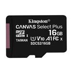 کارت حافظه microSDHC کینگستون مدل Canvas plus کلاس ۱۰ استاندارد UHS-I U1 سرعت ۱۰۰MBps ظرفیت ۱۶ گیگابایت به همراه آداپتور SD