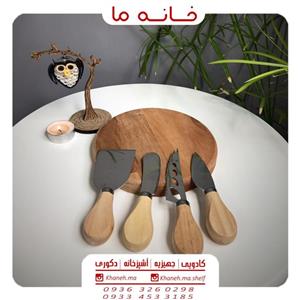 ست کارد پنیر خوری مدل دسته چوبی x512