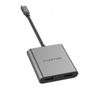 مبدل LENTION USB-CسریCLOUDمدلC53S Converter Lention USB_C To HDMI/VGA Model C53S 