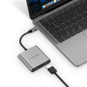 مبدل LENTION USB-CسریCLOUDمدلC53S Converter Lention USB_C To HDMI/VGA Model C53S 