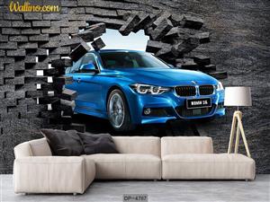 پوستر ماشین سه بعدی بی ام و آبی DP-4787