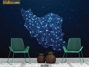 پوستر دیواری نقشه ایران با کیفیت بالا DP-4779