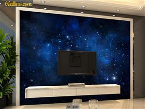کاغذ دیواری پشت تلویزیون کهکشان DA-4334