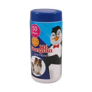 دستمال مرطوب مخصوص سگ و گربه مستر پنگوئن 50 عددی 