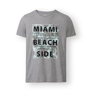 تیشرت طوسی طرح دار مردانه Livergy 203227