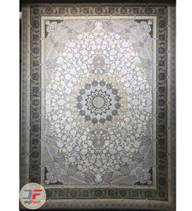 فرش ۱۲۰۰ شانه قیطران طرح نسترن گل برجسته