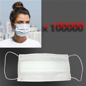 ماسک سه لایه تمام پرس شرکتی با گیره بینی ۱۰۰۰۰۰ عددی