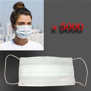 ماسک سه لایه تمام پرس شرکتی با گیره بینی ۵۰۰۰ عددی