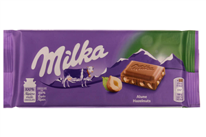 تابلت شکلات میلکا با مغز فندق 100گرم Milka - Alune Hazelnuts 100gr