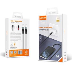 کابل شارژ تایپ سی به لایتنینگ LDNIO LC-96 Power Delivery