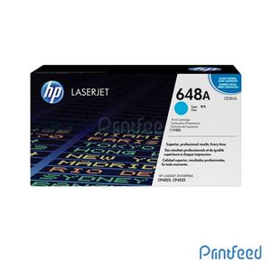 کارتریج لیزری اچ پی رنگ آبی HP 648A (HP Original Laserjet Toner Cartridge Cyan 648A (CE261A