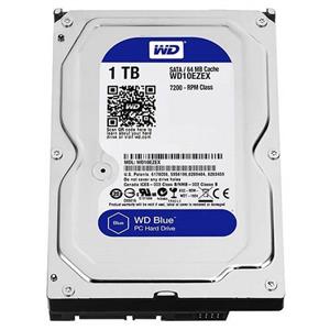 هارددیسک اینترنال وسترن دیجیتال سری ابی WD10EZEX ظرفیت 1 ترابایت Western Digital Blue Internal Hard Drive 1TB 