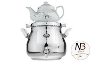 روگازی عالی نسب ۵ لیتری برنجی لادن Alinasab Ladan Kettle and Teapot Set