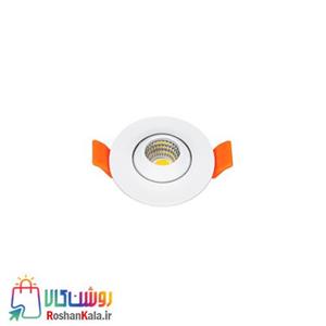 چراغ توکار چشمی متحرک۳ وات دایره ای پارس شعاع توس