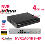 دستگاه ضبط تصاویر NVR تحت شبکه 4 کانال POE DAHUA NVR1A04HS-4P