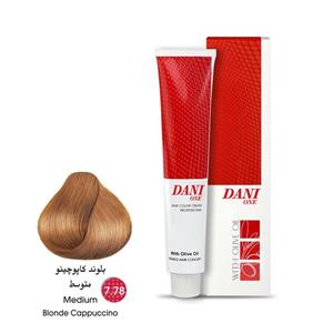 رنگ مو دنی وان شماره 7.78 حجم 100 میلی لیتر رنگ بلوند کاپوچینو متوسط