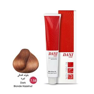 رنگ مو دنی وان شماره 7.58 حجم 100 میلی لیتر رنگ بلوند فندقی تیره
