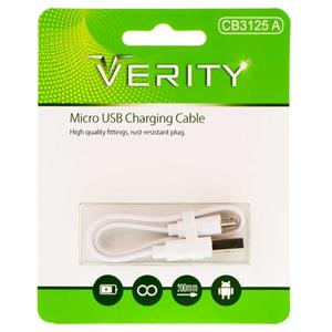 کابل میکرو یو اس بی Verity CB3125 A 20cm CB 3125A USB To MicroUSB 0.2M 