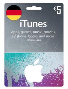 گیفت کارت اپل آلمان 5 یورو Germany Apple store, App store & iTunes gift card