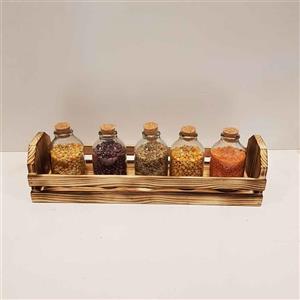 باکس چوبی رومیزی رنگ سوخته 