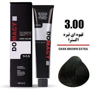 رنگ مو قهوه ای تیره اکسترا دوماسی شماره 3.00 با حجم 120 میلی لیتر