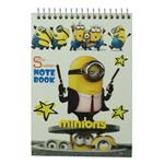 دفتر یادداشت سیمی 52 برگ افق شرق طرح Minions کد 1B8