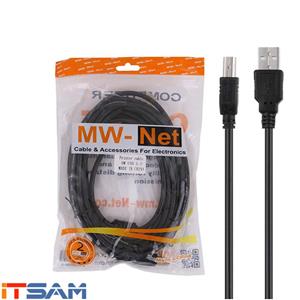 کابل پرینتر یو اس بی به طول 3 متر برند mw-net 