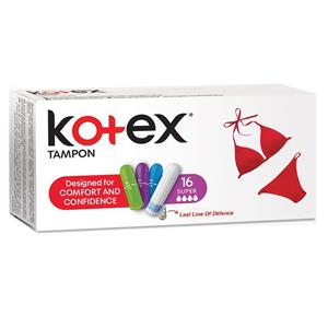 تامپون کوتکس (Kotex) مدل Super بسته 16 عددی 