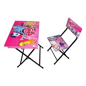 ست صندلی و میز تحریر کودک میزیمو مدل پونی کد 1150