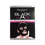 بلک ماسک ورقه ای صورت حاوی زغال و کربن فعال (Black Mask)  miss sweet 48g