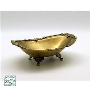 کشکول بیضی چهار پایه کوچک برنجی کد 62028A پارسی نژاد