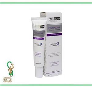 کرم ضد لک و روشن کننده صورت فیس دوکس مدل پیگمازوم حجم 30 میلی Face Doux Pigmasome Lightening With AHA Cream