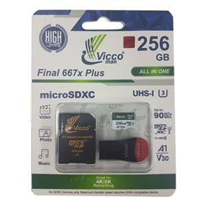 کارت حافظه microSDHC ویکو من کلاس 10 استاندارد UHS-I U3 سرعت 90MBps ظرفیت 256 گیگابایت