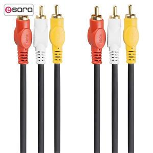 کابل تبدیل 3 جک RCA به 3 جک RCA آی سن مدل IE-C280 به طول 1.8 متر
