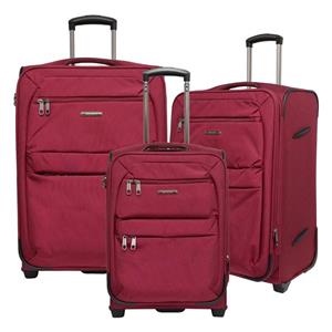 مجموعه سه عددی چمدان جنووا مدل 700258 کد 228952 با جنس پارچه‌ای و کوردورا 