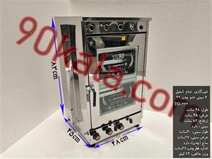تنورگازی تمام استیل ۶ سینی دو چدن ۳۲ مدل TG-364